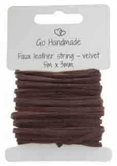 Go Handmade Ruskinds Snøre (5 x 3 mm)